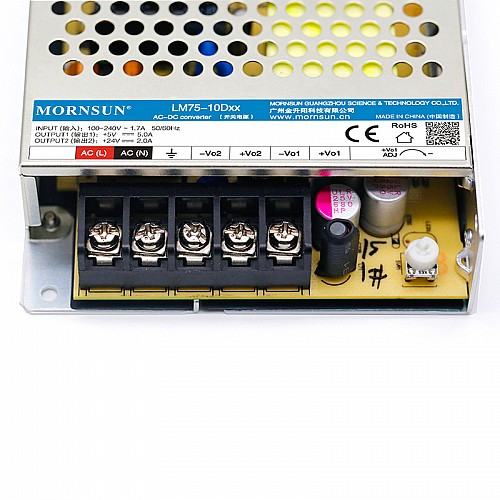 75W 5V/5.0A 24V/2.0A 90-264VAC/120-373VDC Przełączanie zasilania