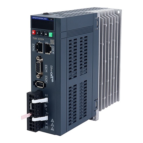 Zestaw serwosilnika AC EtherCAT serii A6 o mocy 750W, 3000rpm, 2,39Nm, 17-bitowy enkoder absolutny IP67 - A6-EC750H2A1-M17 | StepperOnline Zestaw serwosilnika AC EtherCAT serii A6 o mocy 750W, 3000rpm, 2,39Nm, 17-bitowy enkoder absolutny IP67 - A6-EC750H2A1-M17 | StepperOnline