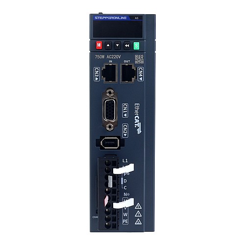 Zestaw serwosilnika AC EtherCAT serii A6 o mocy 750W, 3000rpm, 2,39Nm, 17-bitowy enkoder absolutny IP67 - A6-EC750H2A1-M17 | StepperOnline Zestaw serwosilnika AC EtherCAT serii A6 o mocy 750W, 3000rpm, 2,39Nm, 17-bitowy enkoder absolutny IP67 - A6-EC750H2A1-M17 | StepperOnline