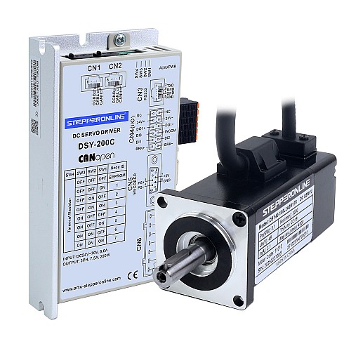 DSY Seria 100W Silnik Serwo DC CANopen 24-70VDC 0,318Nm 3000rpm Enkoder Przyrostowy 17-Bit IP65 - DSY-C100L2A2-M17S | StepperOnline