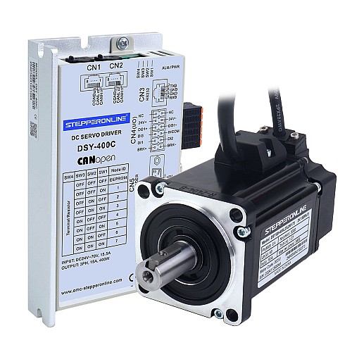 DSY Seria 400W Silnik Serwo DC CANopen 24-70VDC 1,27Nm 3000rpm Enkoder Przyrostowy 17-Bit IP65 - DSY-C400L2A2-M17S | StepperOnline