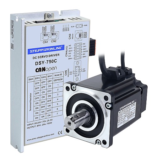 DSY Seria 750W Silnik Serwo DC CANopen 24-70VDC 2,39Nm 3000rpm Enkoder Przyrostowy 17-Bit IP65 - DSY-C750L2A2-M17S | StepperOnline