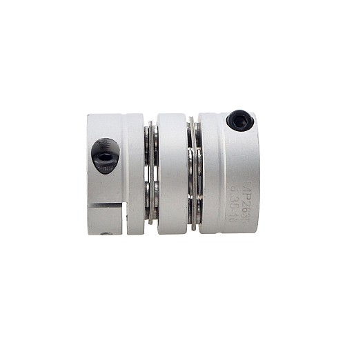 6,35mm - 10mm Elastyczne podwójne sprzęgło tarczowe 26x35mm Łącznik wału silnika krokowego CNC
