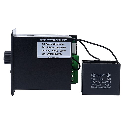 Jednofazowy regulator prędkości silnika 200W 110VAC do silnika o zmiennej prędkości - FS-02-110V-200W | StepperOnline