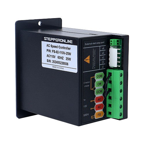 Jednofazowy regulator prędkości silnika 25W 110VAC do silnika o zmiennej prędkości - FS-02-110V-25W | StepperOnline