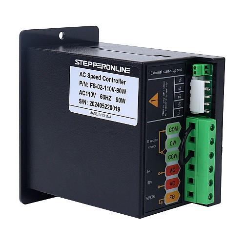 Jednofazowy regulator prędkości silnika 110 V o mocy 90W do silnika o zmiennej prędkości - FS-02-110V-90W | StepperOnline Jednofazowy regulator prędkości silnika 110 V o mocy 90W do silnika o zmiennej prędkości - FS-02-110V-90W | StepperOnline