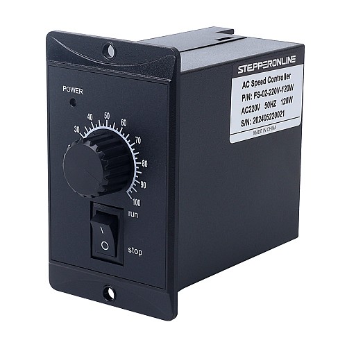 Jednofazowy regulator prędkości silnika 220VAC o mocy 120W do silnika o zmiennej prędkości - FS-02-220V-120W | StepperOnline