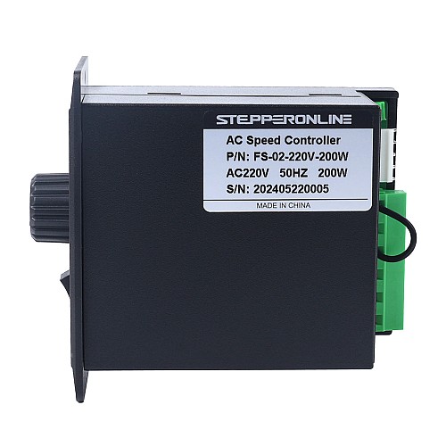 Jednofazowy regulator prędkości silnika 220VAC o mocy 200W do silnika o zmiennej prędkości - FS-02-220V-200W | StepperOnline Jednofazowy regulator prędkości silnika 220VAC o mocy 200W do silnika o zmiennej prędkości - FS-02-220V-200W | StepperOnline