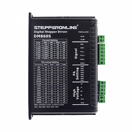 Cyfrowy sterownik krokowy 2.1-8.4A 24-70VAC lub 30-110VDC dla silnika Nema 34
