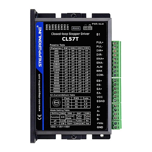 Seria TS 1 oś 4,0Nm(566,56oz.in) Zestaw krokowy Nema 24 z zamkniętą pętlą z Zasilacz Seria TS 1 oś 4,0Nm(566,56oz.in) Zestaw krokowy Nema 24 z zamkniętą pętlą z Zasilacz