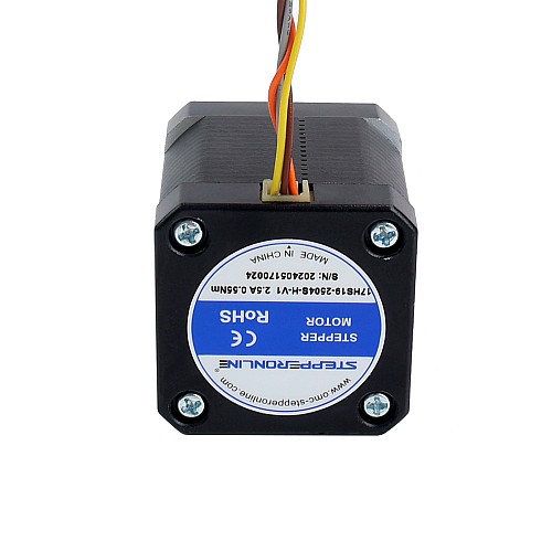 Nema 17 Wysokotemperaturowy silnik krokowy 55Ncm (77,93uncji) 55mm okrągły wał, klasa izolacji H 180C - 17HS19-2504S-H-V1 | StepperOnline Nema 17 Wysokotemperaturowy silnik krokowy 55Ncm (77,93uncji) 55mm okrągły wał, klasa izolacji H 180C - 17HS19-2504S-H-V1 | StepperOnline