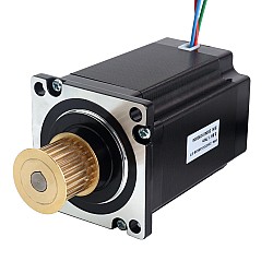Nema 23, 3-fazowy silnik krokowy, 1,7Nm(240,79oz.in) 5,8A, 57x57x80,7mm, 3 przewody z kołem pasowym rozrządu