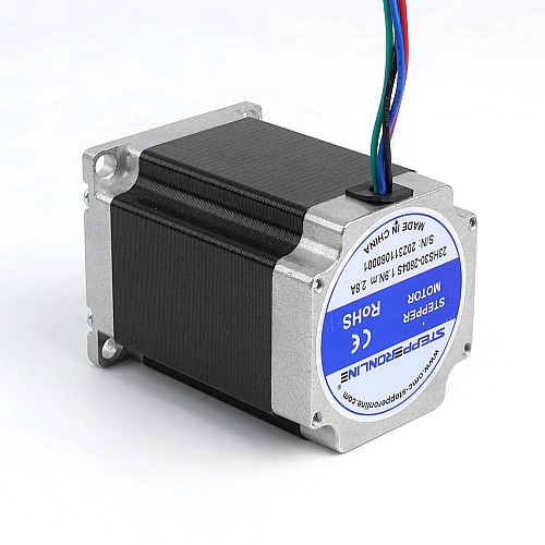 Nema 23 Dwubiegunowy 1,8deg 1.9Nm(269.06oz.in) 2,8A 57x57x76 mm 4 przewody