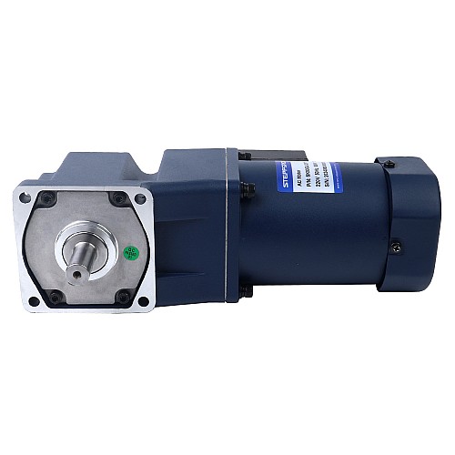 Jednofazowy 110VAC 90W 50Hz Kołnierz 90mm Przełożenie 100:1 Silnik indukcyjny prądu przemiennego z przekładnią kątową 90W 220VAC 50Hz 13,5RPM 40,00Nm(5664,47oz.in) Kołnierz 90mm Wał wpustowy przekładni kątowej Jednofazowy silnik indukcyjny prądu przemiennego - 5IK90GU-CFT/5GU100RT | StepperOnline