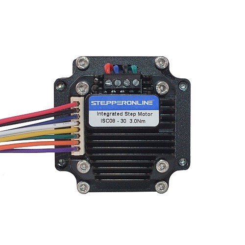 Zintegrowany silnik krokowy Nema 23 300Ncm(424.83oz.in) z kontrolerem ISC08 12-38VDC