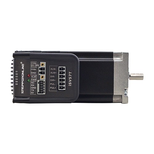 Zintegrowany łatwy serwosilnik NEMA 23 130W 3000rpm 0,45Nm(63,73oz.in) 20-50VDC krótkiW ał - iSV57T-130S | StepperOnline Zintegrowany łatwy serwosilnik NEMA 23 130W 3000rpm 0,45Nm(63,73oz.in) 20-50VDC krótkiW ał
