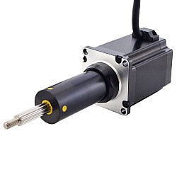 NEMA 23 Captive Acme Liniowy silnik krokowy 4.0A 75mm Wzrost Prowadzić 5.08mm(0.2") Skok 63.5mm
