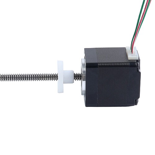 Zewnętrzny liniowy silnik krokowy NEMA 11 z gwintem trapezowym Acme 0,42A 32mm stos, skok śruby 1,27mm (0,05"), długość śruby 150mm - 11E13S0424FD4-150RS | StepperOnline