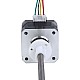 Nema 17 Zewnętrzny stos 34mm 0,4A Przewód 2mm(0,07874") Długość 200mm - 17E13S0404AF4-200RS | StepperOnline