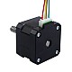 Nema 17 Zewnętrzny stos 34mm 0,4A Przewód 8mm(0,31496") Długość 32mm - 17E13S0404MB4-032RB | StepperOnline