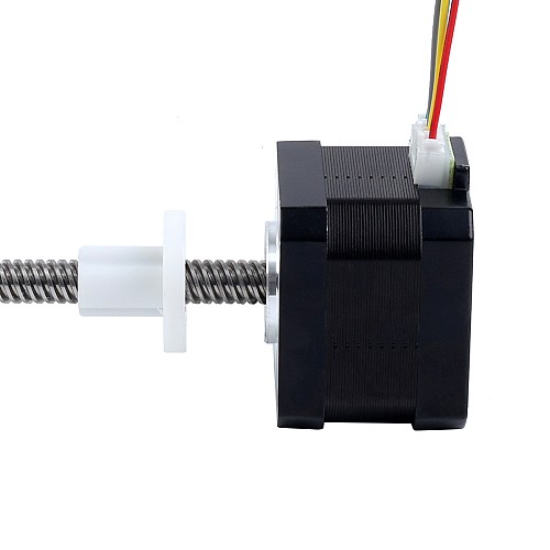 Nema 17 Zewnętrzny stos 34mm 0,4A Przewód 8mm(0,31496") Długość 150mm - 17E13S0404MB4-150RS | StepperOnline