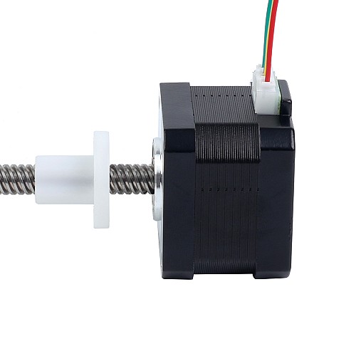 Nema 17 Zewnętrzny stos 34mm 0,4A Przewód 8mm(0,31496") Długość 300mm - 17E13S0404MB4-300RS | StepperOnline