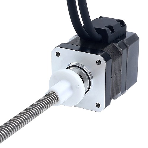 Nema 17 Zewnętrzny Stos 34mm 1,68A Skok 8mm(0,31496") Długość 200mm z Optycznym Enkoderem Przyrostowym 1000PPR - 17E13S1684MB4-200RS-OE1K | StepperOnline