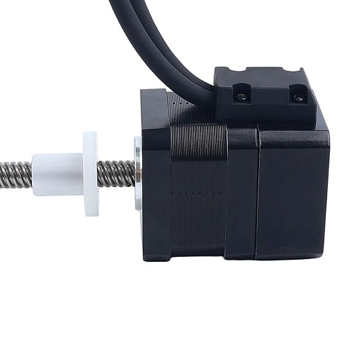 Nema 17 Zewnętrzny Stos 34mm 1,68A Skok 8mm(0,31496") Długość 200mm z Optycznym Enkoderem Przyrostowym 1000PPR - 17E13S1684MB4-200RS-OE1K | StepperOnline
