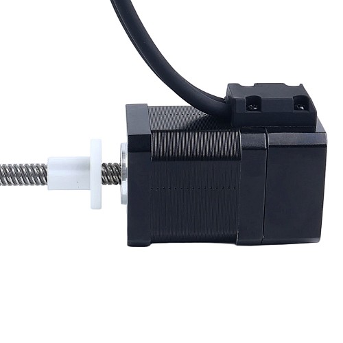 Nema 17 Zewnętrzny Silnik Krokowy Liniowy Acme 1,68A Stos 48mm Skok Śruby 8mm(0,31496") z Optycznym Enkoderem Przyrostowym 1000PPR - 17E19S1684MB4-300RS-OE1K | StepperOnline