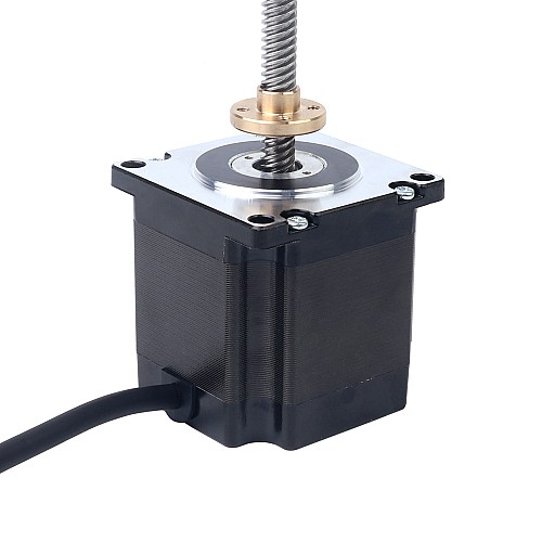 Nema 23 Zewnętrzny stos 56mm, przewód 3,0A, 8mm (0,31496), długość 150mm - 23E22S3004MB4-150RB | StepperOnline