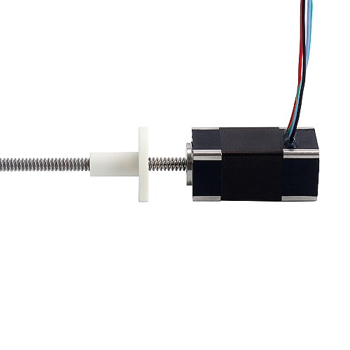 Nema 6 Zewnętrzny trapezowy liniowy silnik krokowy 0,3A 32mm Śruba stosowa Ołów 2mm (0,07874) Długość przewodu 100mm Nema 6 Zewnętrzny trapezowy liniowy silnik krokowy 0,3A 32mm Śruba stosowa Ołów 2mm (0,07874) Długość przewodu 100mm