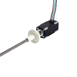 Nema 6 Zewnętrzny trapezowy liniowy silnik krokowy 0,3A 32mm Śruba stosowa Ołów 2mm (0,07874") Długość przewodu 100mm