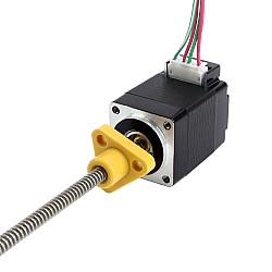 Silnik krokowy liniowy trapezowy NEMA 8 zewnętrzny 0,5A 28,2mm Śruba 1mm(0,03937") Długość przewodu 100mm