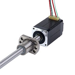 Silnik krokowy liniowy ze śrubą kulową NEMA 8 0,5A, 38,2mm, skok śruby 2mm(0,07874"), długość przewodu 150mm