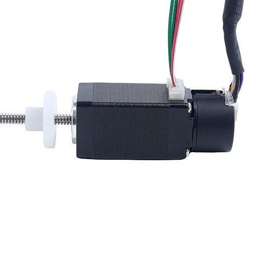 NEMA 8 Zewnętrzny Silnik Krokowy Liniowy Trapezowy 0,5A Stos 38mm Skok Śruby 1mm(0,03937") z Optycznym Enkoderem Przyrostowym 1000PPR - 8E15S0504SC4-100RS-OE1K | StepperOnline