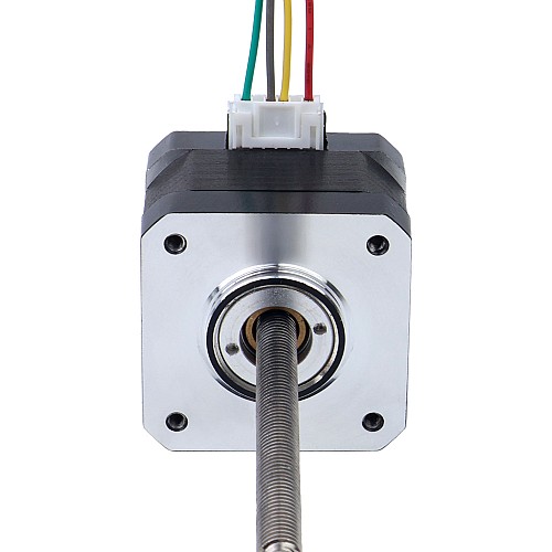 Nema 17 Non-captive Stos 34mm 0,4A Przewód 2mm(0,07874") Długość 100mm - 17N13S0404AF4-100RS | StepperOnline UK