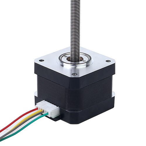 Nema 17 Non-captive Stos 34mm 0,4A Przewód 2mm(0,07874") Długość 100mm - 17N13S0404AF4-100RS | StepperOnline UK
