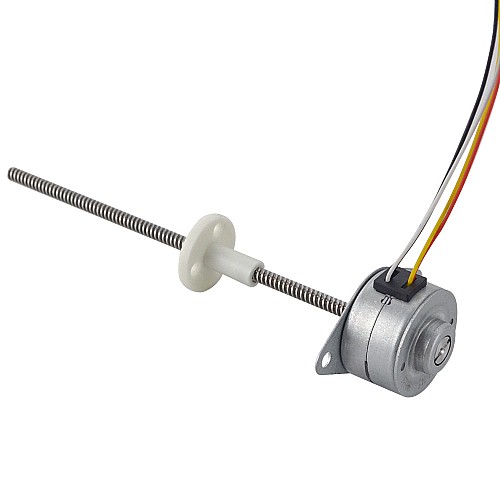 Φ25x15.7mm PM Zewnętrzny liniowy silnik krokowy 0,48A Przewód 2,44mm/0,096 Długość 110mm