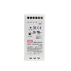 DRA-40-24 MEANWELL 40.8W 24VDC 1.7A 115/230VAC pojedynczeWyjście zasilacz impulsowy