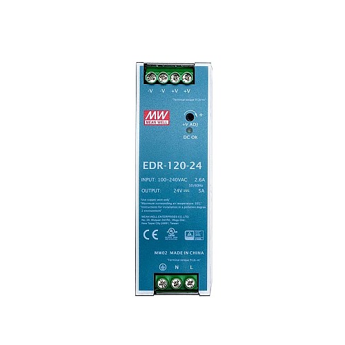 EDR-120-24 MEANWELL 120W 24VDC 5A 115/230VAC Zasilacz na szynę DIN