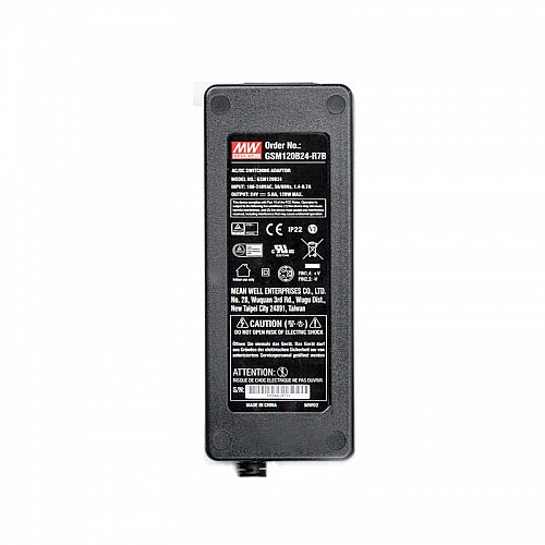 GSM120B24-R7B MEANWELL 120W 24VDC 5A 115/230VAC AC-DC Niezawodny zielony zasilacz medyczny