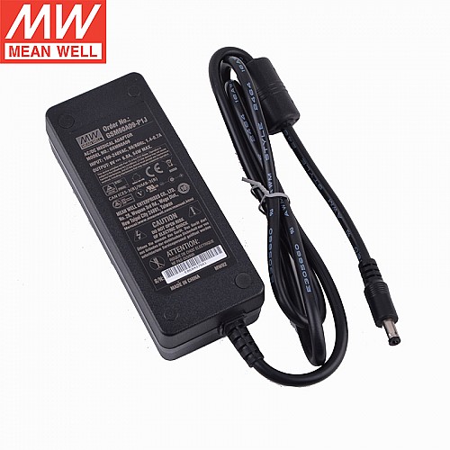GSM60A09-P1J MEANWELL 54W 9VDC 6A 115/230VAC AC-DC Niezawodny zielony zasilacz medyczny