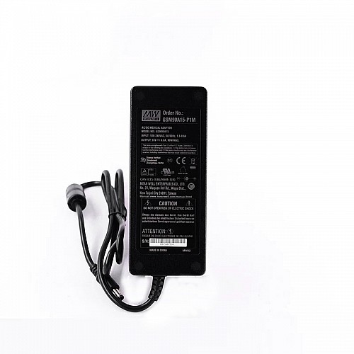 GSM90A15-P1M MEANWELL 90W 15VDC 6A 115/230VAC AC-DC Niezawodny zielony zasilacz medyczny