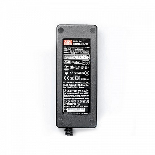GST120A15-R7B MEANWELL 105W 15VDC 7A 115/230VAC AC-DC Niezawodny zielony zasilacz przemysłowy
