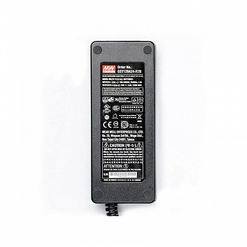 GST120A24-R7B MEANWELL 120W 24VDC 5A 115/230VAC AC-DC Niezawodny zielony zasilacz przemysłowy