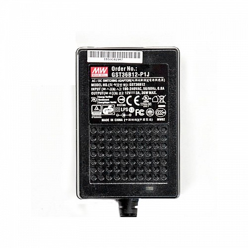 GST36B12-P1J MEANWELL 36W 12VDC 3A 115/230VAC AC-DC Niezawodny zielony zasilacz przemysłowy