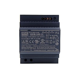 HDR-100-15 MEANWELL 92W 15VDC 6.13A 115/230VAC Ultra cienki zasilacz na szynę DIN