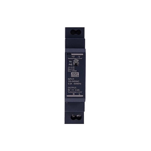 HDR-15-5 MEANWELL 15W 5VDC 2.4A 115/230VAC Ultra cienki zasilacz na szynę DIN