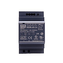 HDR-60-24 MEANWELL 60W 24VDC 2.5A 115/230VAC Ultra cienki zasilacz na szynę DIN