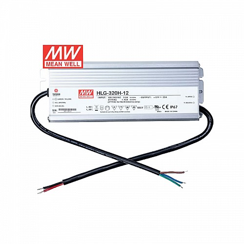 HLG-320H-12 MEANWELL 264W 22A 12V Stałe napięcie + stały prąd Sterownik LED